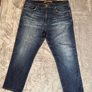 Joe’s Jeans Men W34 Dark Wash Stretch Cropped Denim